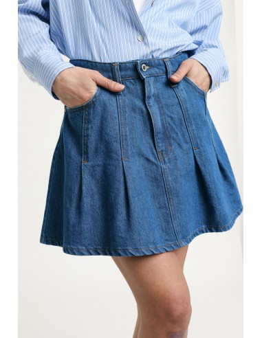 Skorts met hoge taille, voorzakken en plooien Alstublieft