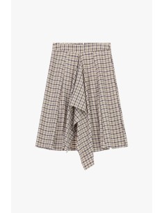 Asymmetrische midi-rok met hoge taille en ruitpatroon, alstublieft 2