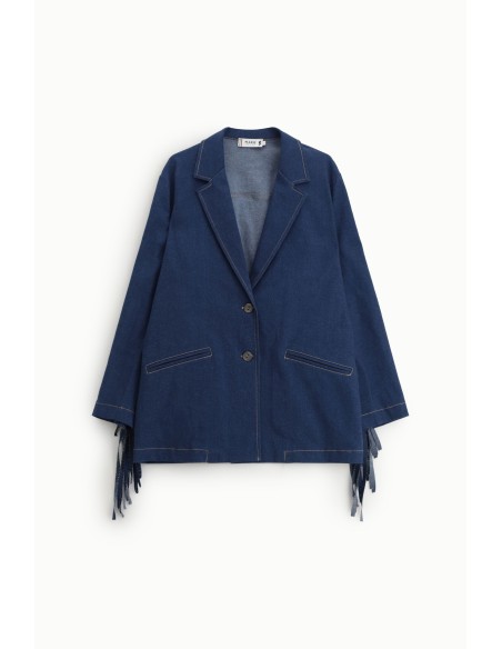 Blazer avec franges et fermeture à boutons Please