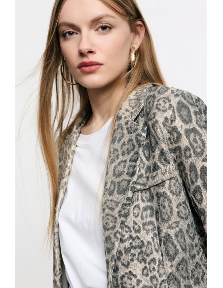 Blazer avec imprimé animalier et poches avant Please