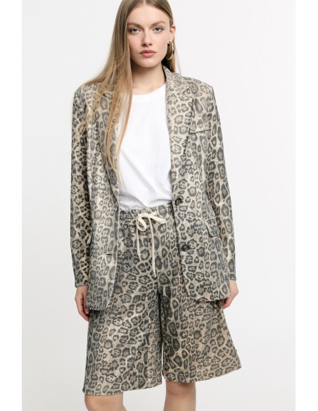 Blazer avec imprimé animalier et poches avant Please