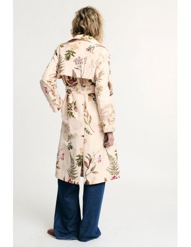 Trenchcoat met bloemenprint, riem en knopen, alstublieft