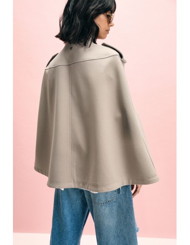 Manteau cape à double boutonnage avec épaulettes Please