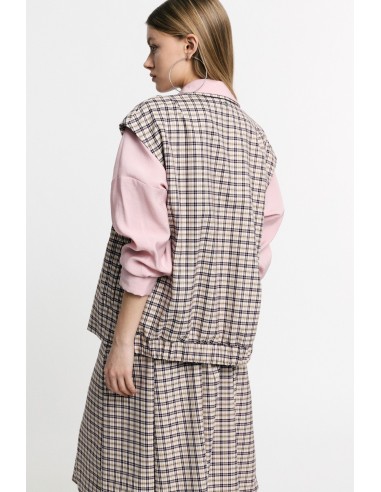 Gilet avec motif à carreaux et fermeture à boutons Please