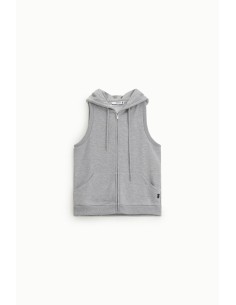 Please Sleeveless Zip Front Hoodie 2