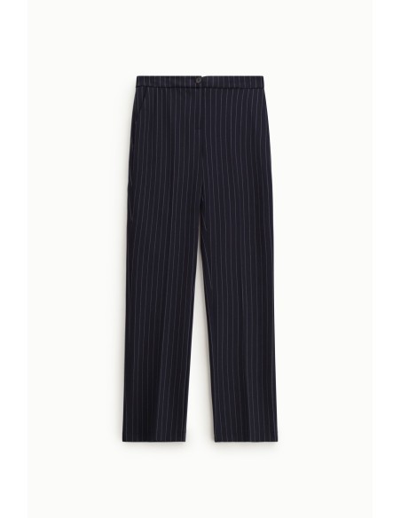 Pantalon tailleur rayé à taille mi-haute s'il vous plaît