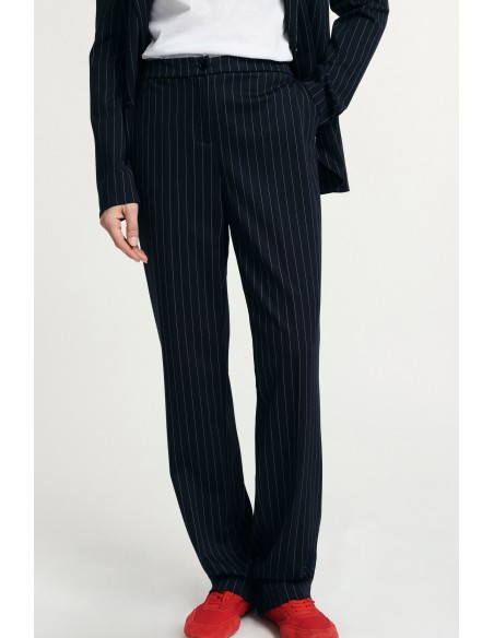 Pantalon tailleur rayé à taille mi-haute s'il vous plaît