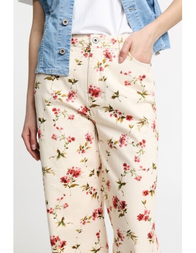 Pantalon palazzo à imprimé floral taille haute, s’il vous plaît