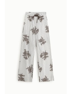 Pantalon palazzo fantaisie à rayures avec cordon de serrage, s’il vous plaît 2