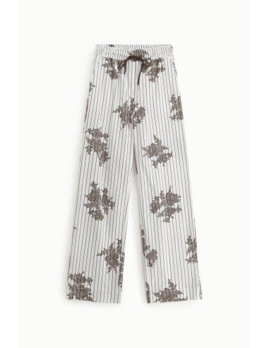 Pantalon palazzo fantaisie à rayures avec cordon de serrage, s’il vous plaît