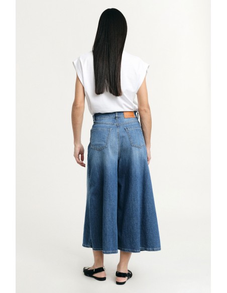 Jeans taille haute à jambe large Five Pockets Please
