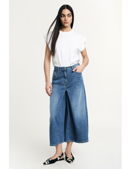Jeans taille haute à jambe large Five Pockets Please