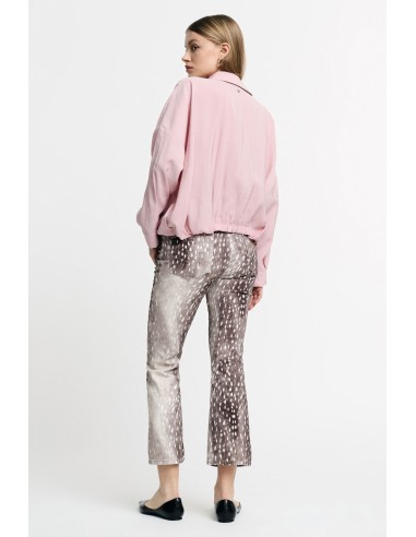 Pantalon cropped à imprimé léopard, coupe droite s’il vous plaît