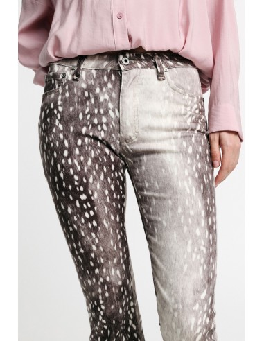 Pantalon cropped à imprimé léopard, coupe droite s’il vous plaît