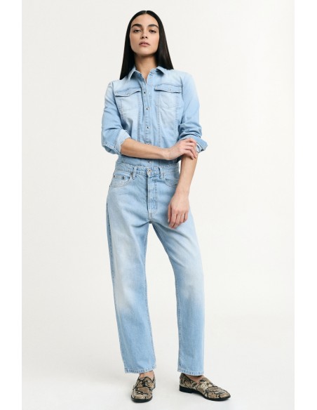 Jeans à jambe droite Taille haute avec boucles S.V.P.