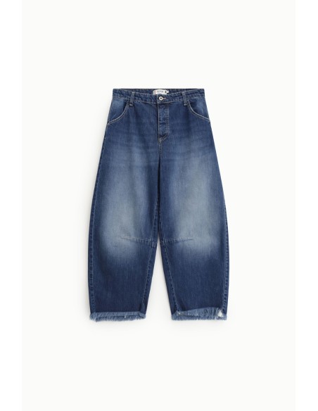 Balloon-fit-jeans met gerafelde zoom Please