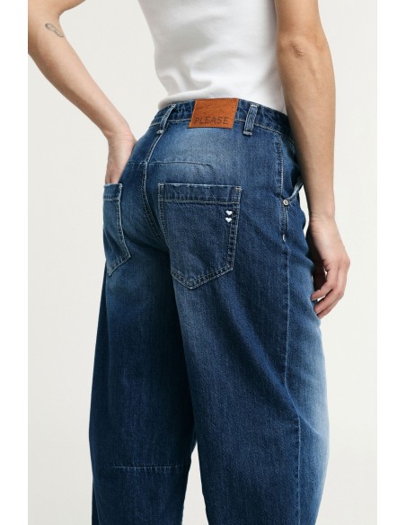 Balloon-fit-jeans met gerafelde zoom Please