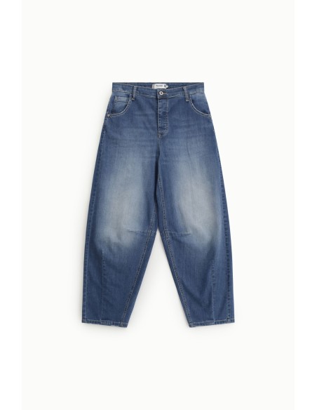 Jean coupe balloon à taille haute avec pinces Please