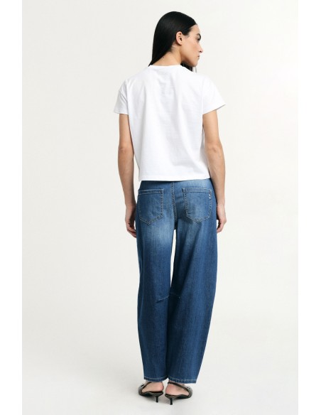 Jean coupe balloon à taille haute avec pinces Please