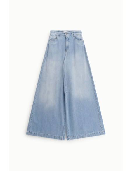 Jean large à taille haute avec poches Please