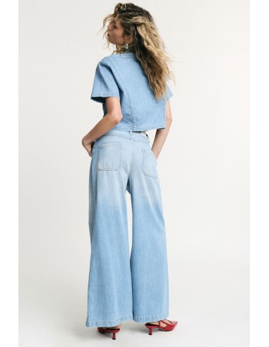 Jean large à taille haute avec poches Please