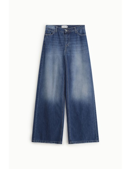 Jean large à taille haute avec poches plaquées, s’il vous plaît
