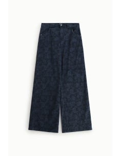 Jean large à imprimé floral taille haute Please 2