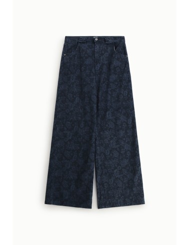 Jean large à imprimé floral taille haute Please