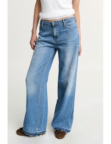 Jean wide leg à ourlet effiloché Please