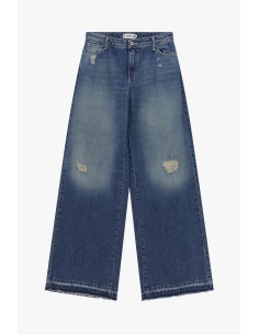 Jean large à détails effet usé S’il vous plaît 2