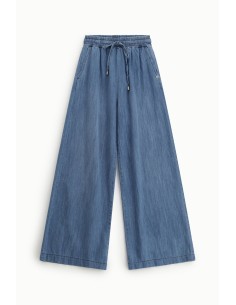 Jean à jambes larges avec taille haute élastiquée, s’il vous plaît 2