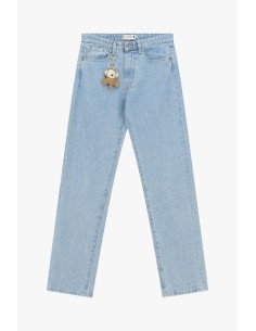 High-waisted straight-leg jeans with five pockets Please 2