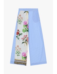 Palazzo-broek met bloemen- en strepenprint aub 2