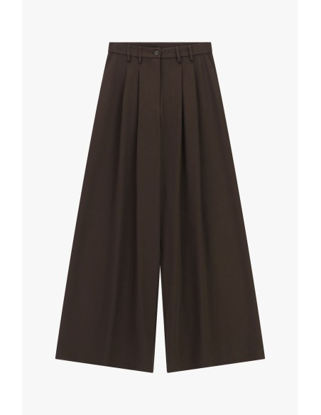 Pantalon palazzo taille haute à pinces Please