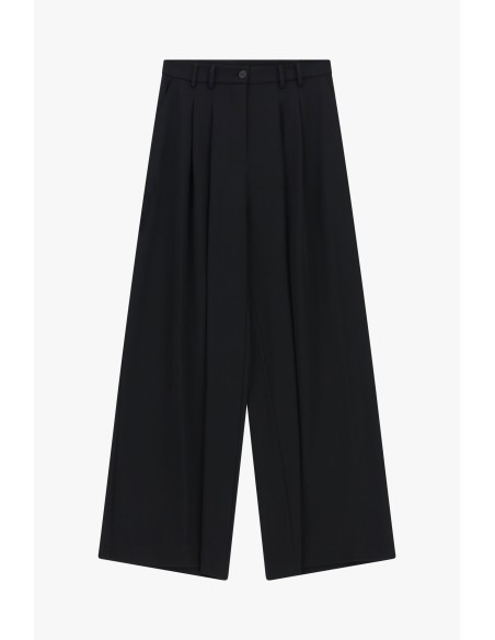 Pantalon palazzo taille haute à pinces Please