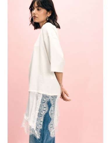 Asymmetrische top met contrasterende kanten boord alstublieft