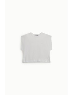 Mouwloze cropped top met ronde hals Please 2