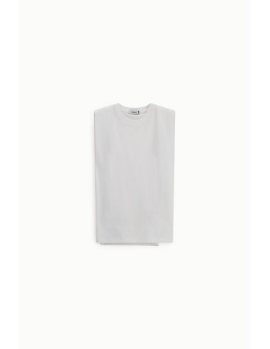 Tops sans manches Structured Shoulders Crew Neck Please