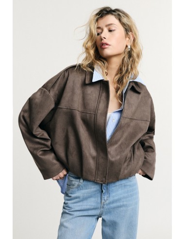 Veste bombardier courte avec fermeture éclair et épaules structurées Please