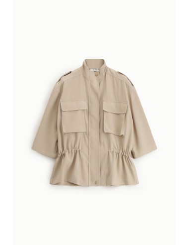 Parka Short Front Pockets Wide Sleeves Please