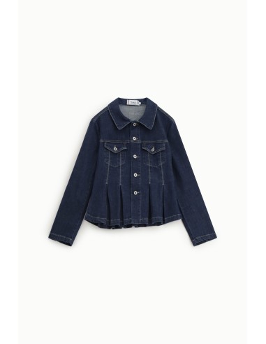 Veste en jean avec plis et boutons sur le devant Please