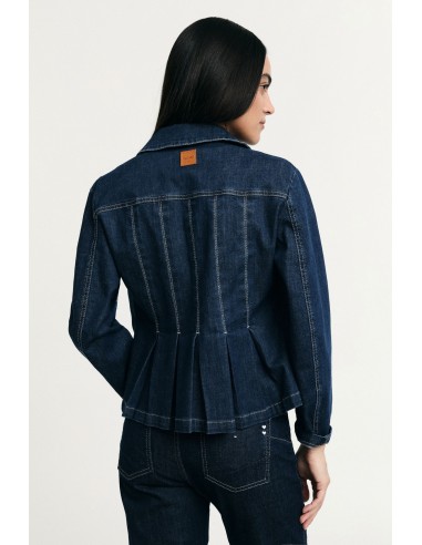 Veste en jean avec plis et boutons sur le devant Please