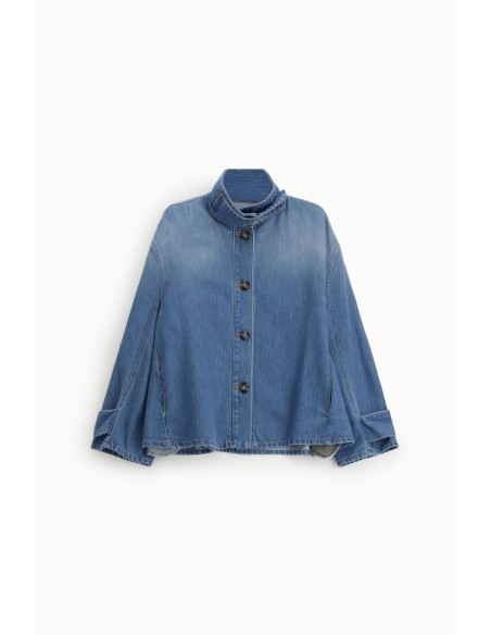 Veste en jean avec boutons et coupe large Please