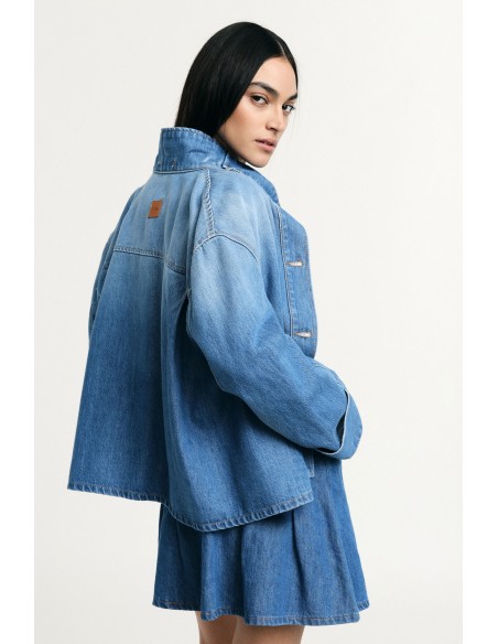 Veste en jean avec boutons et coupe large Please