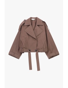 Parka courte à double boutonnage avec ceinture Please 2