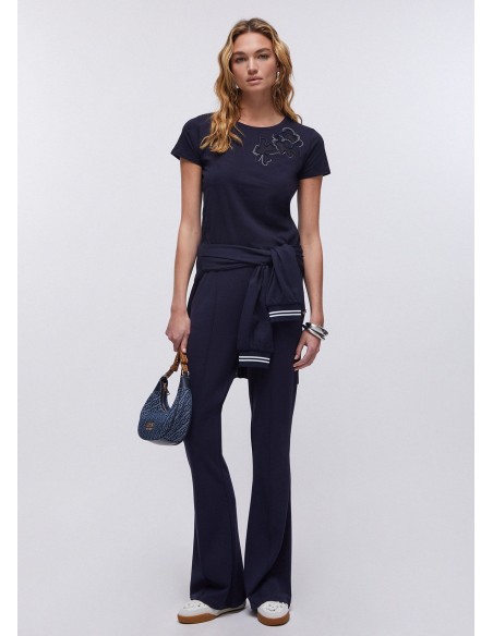T-shirt met cut-out van Liu Jo