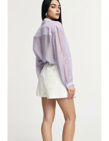 Regular-fit shorts met tailleband en subtiele print, alstublieft