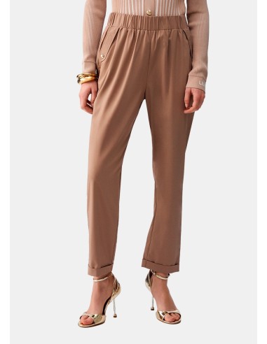 Slim-fit broek met omslag van Liu Jo