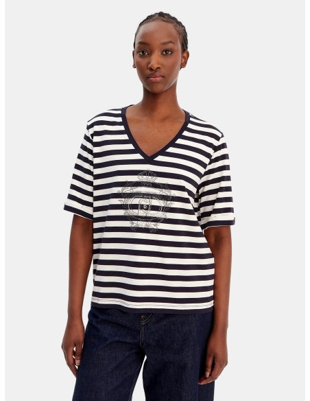 Liu Jo Jersey à rayures et strass