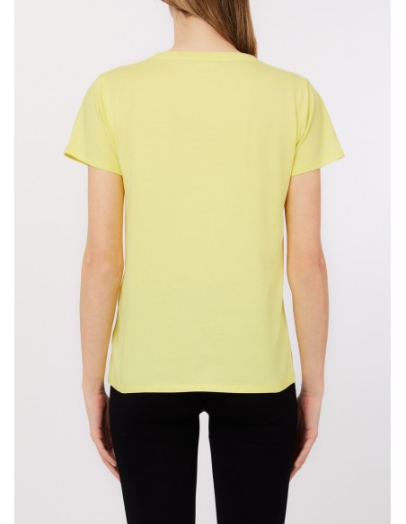 T-shirt met logoletters en edelstenen van Liu Jo